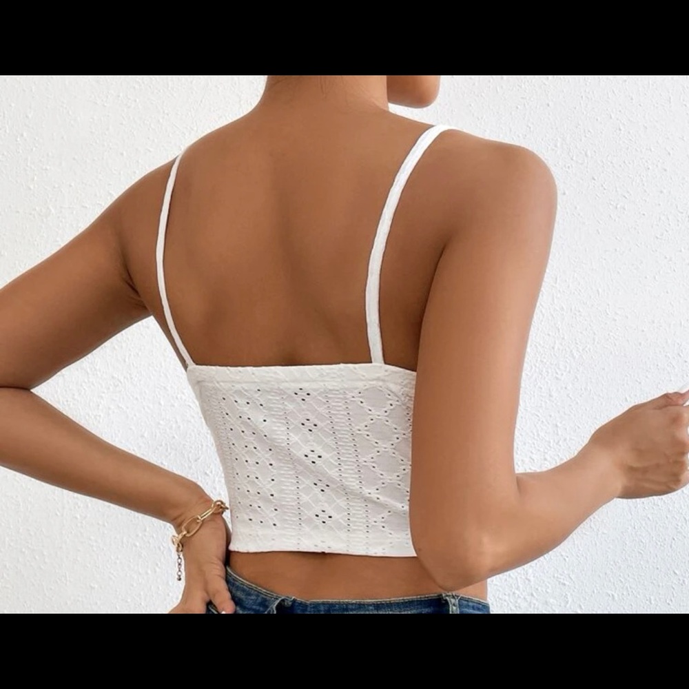 knot front Schiffy bustier cami top - Picture 2 of 8